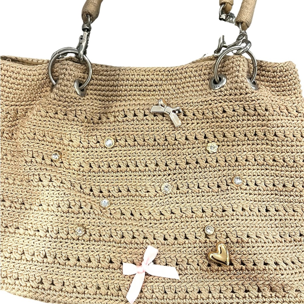 The Sak Crochet Tote Bag – Handmade Boho Market Shopper *charms cottagecore boho - Picture 2 of 4